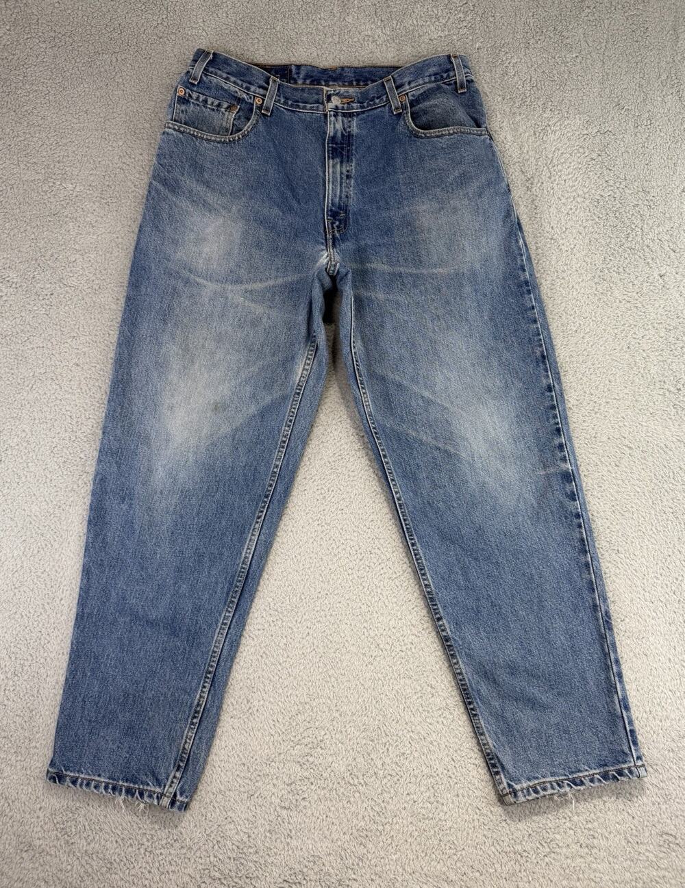 Vintage Levis 560 Mens Loose Fit Tapered Leg Jeans Blue Denim Made in Mexi 34x30